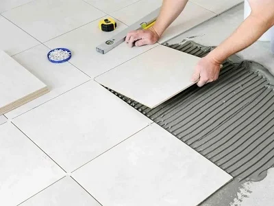 Ceramic tiles installation